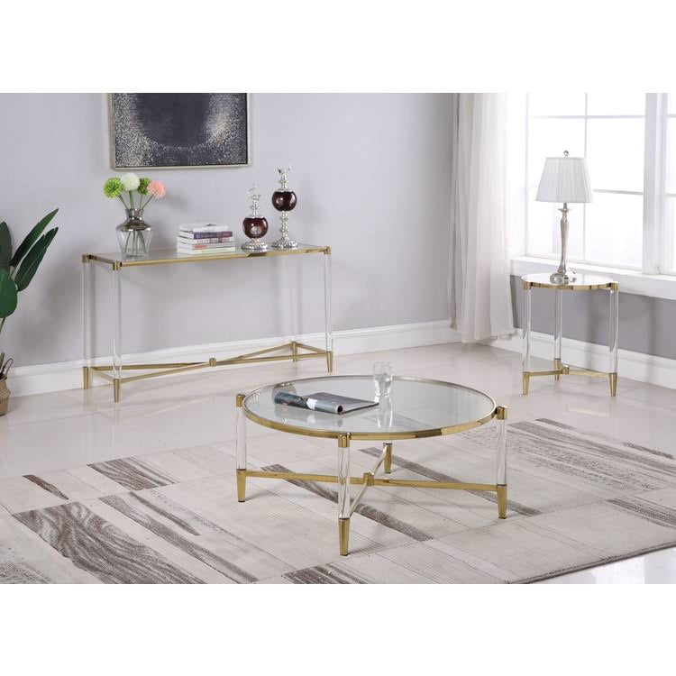 Rectangular Glass Top Sofa Table S666233