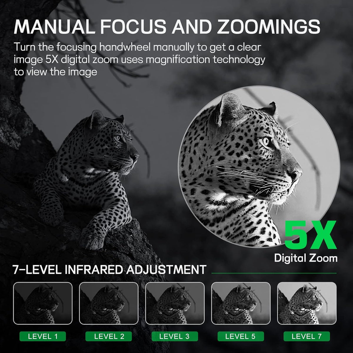 4K Infrared Night Vision Binoculars with Rechargeable Battery W31964