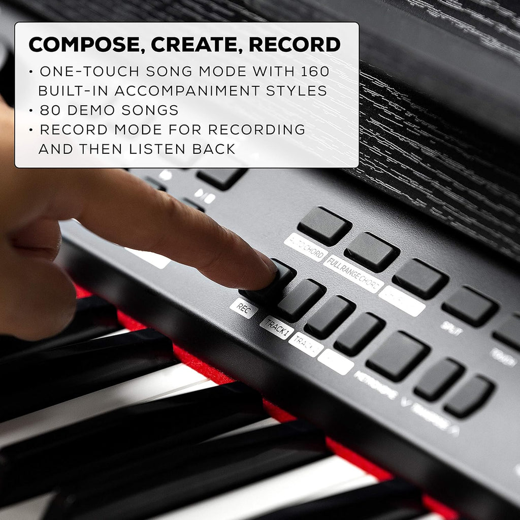 88-Key Digital Piano with Velocity-Sensitive Keys and Built-In Speakers K668591