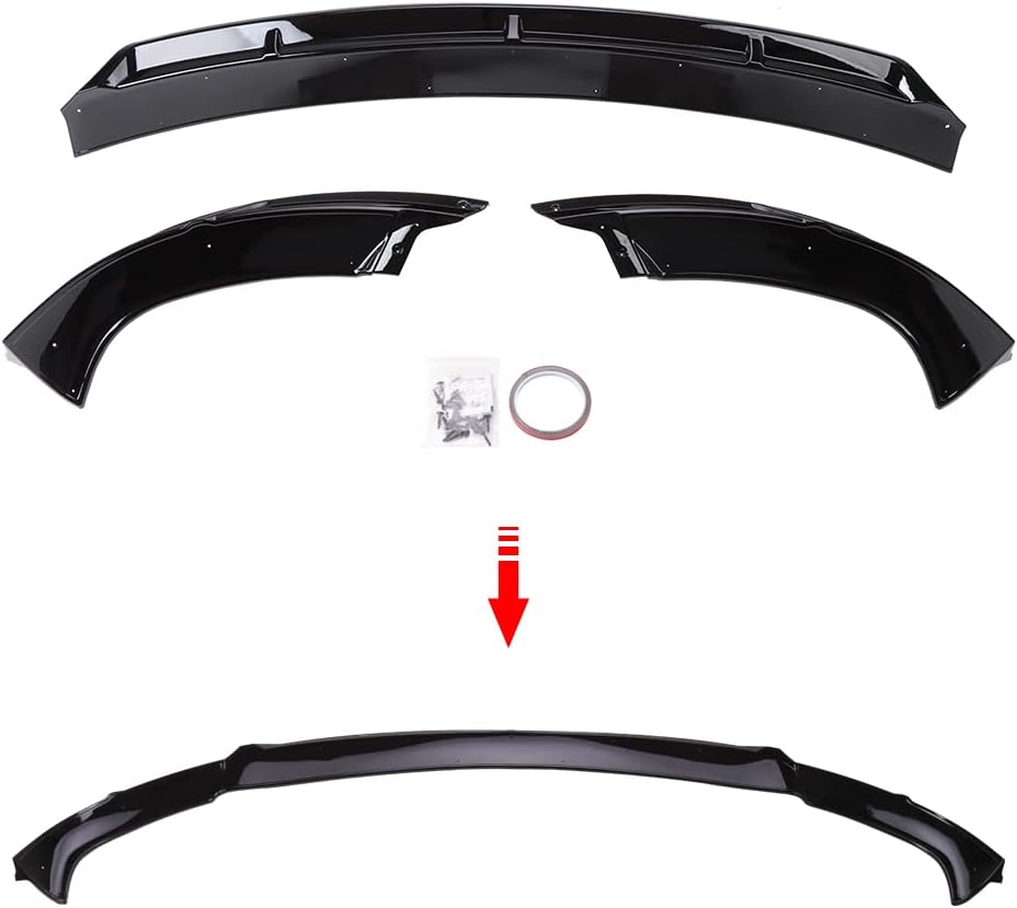 Glossy Black Front Bumper Lip Splitter for Tesla Model Y U418