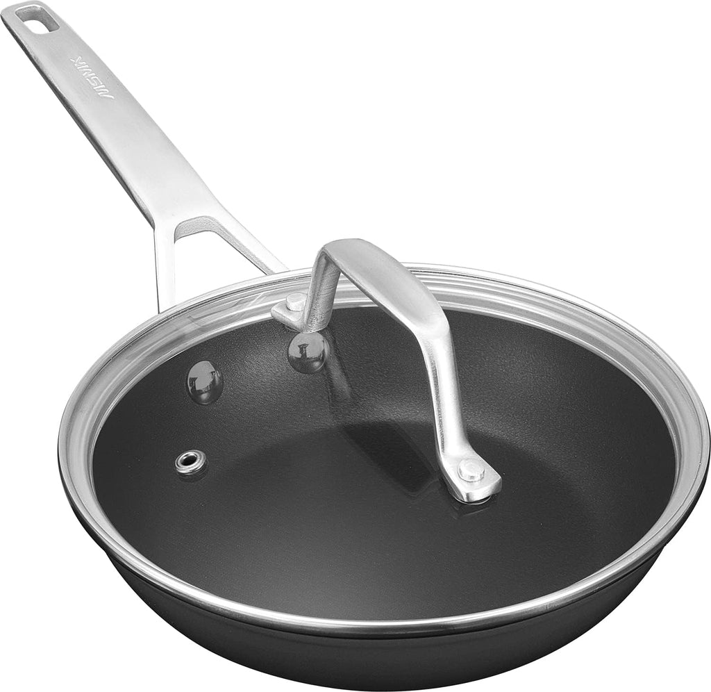 10-inch Nonstick Stainless-steel Frying Pan with Lid O51313