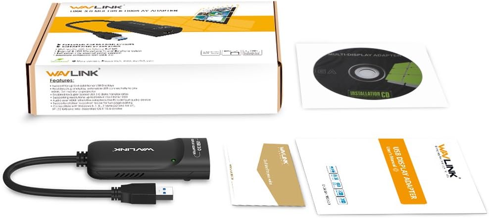 USB 3.0 to HDMI Video Graphics Adapter with Audio Port Displaylink Chip, 2048x1152 External Video Card Adapter M235136