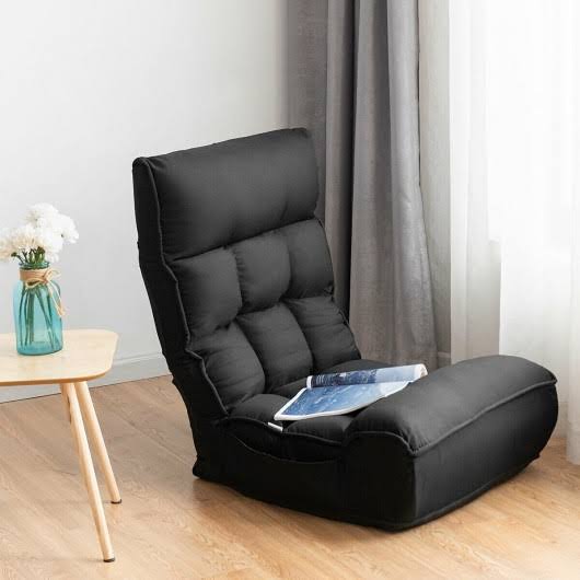 Black Adjustable Folding Floor Chair Sofa X69023