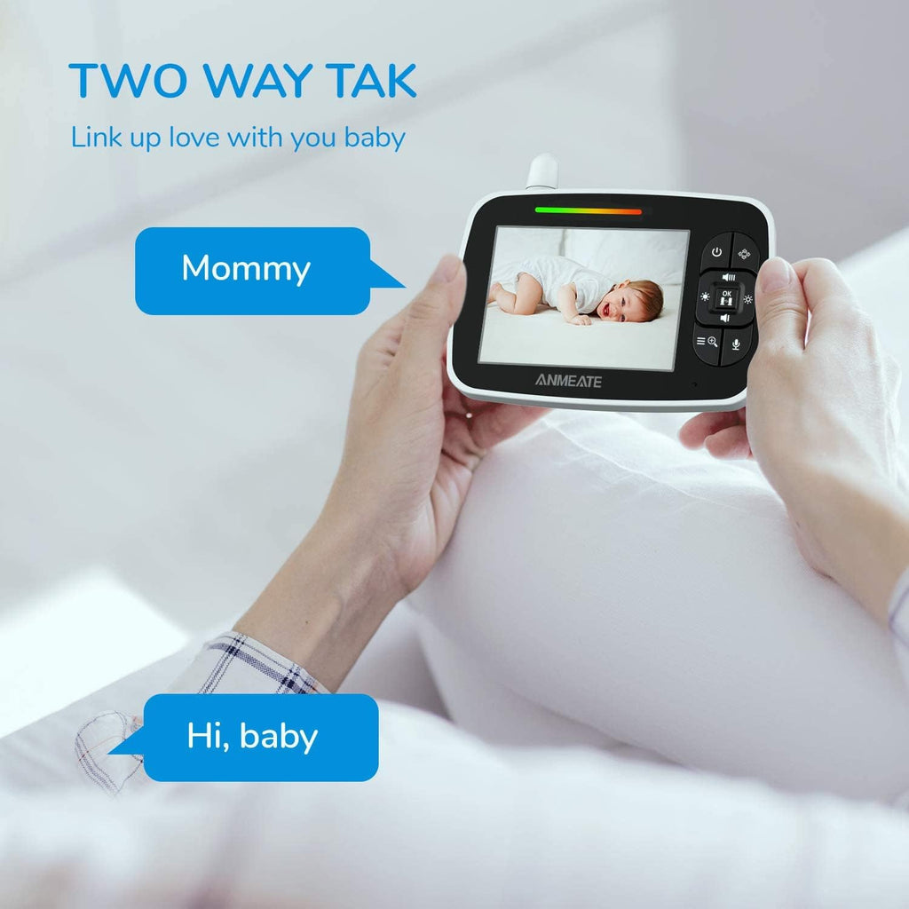 3.5” Video Baby Monitor with Camera and Audio, Infrared Night Vision, Two Way Talk, Pack of 2 H580525