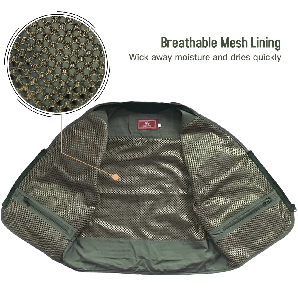 Men Fishing Cargo Vest Jacket O2770