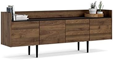 Walnut and Black Sideboard Cabinet with 2 Drawer and 3 Door V9745
