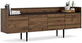 Walnut and Black Sideboard Cabinet with 2 Drawer and 3 Door V9745