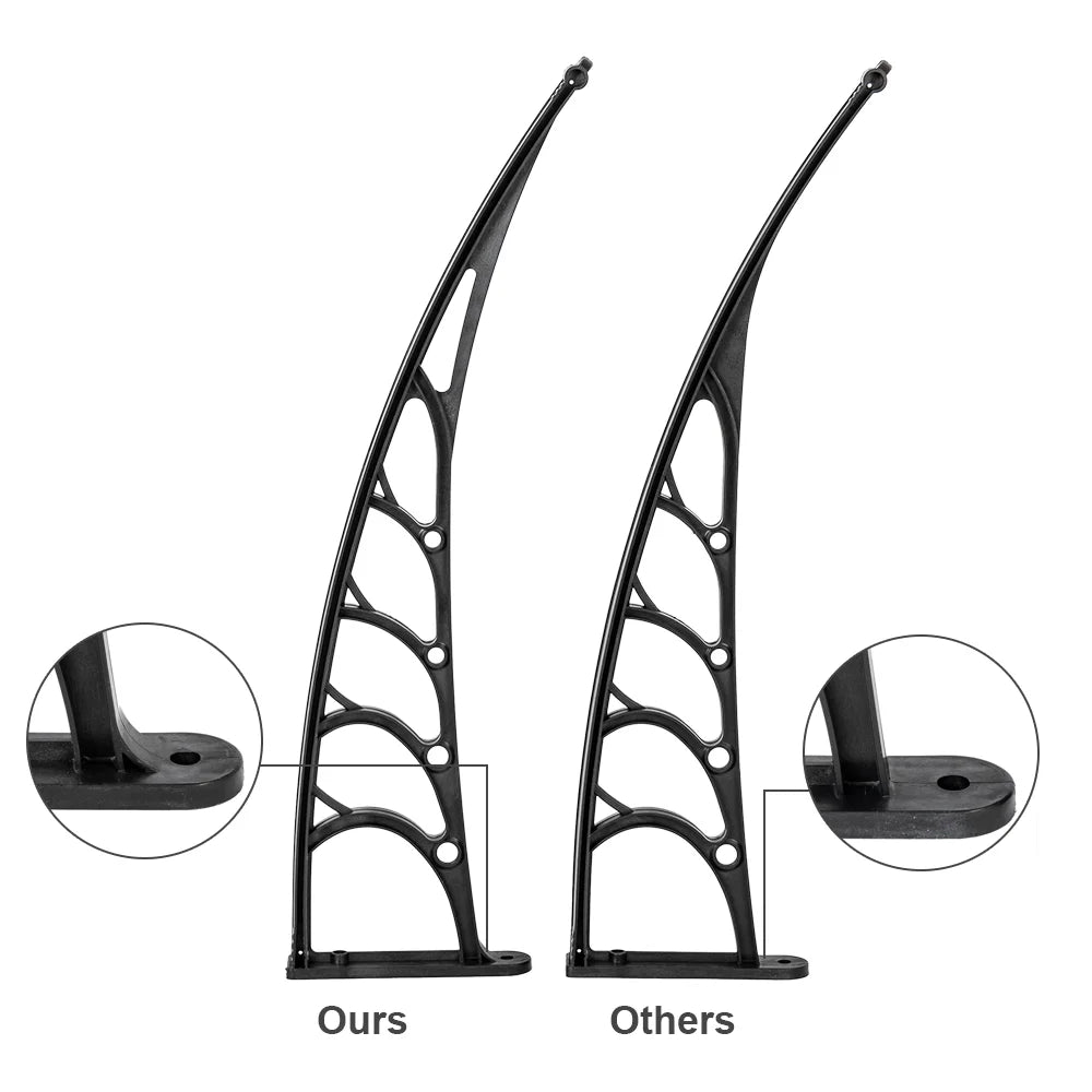 Black Polycarbonate Patio Window Awning Q78122