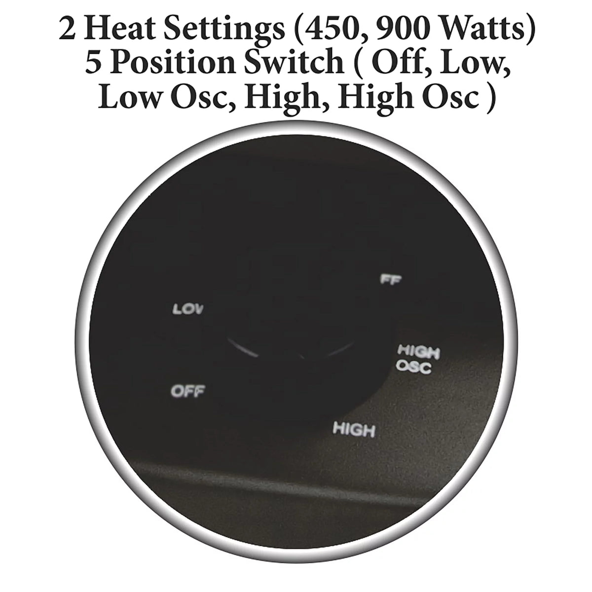 Oscillating Parabolic Radiant Heater with Timer D376