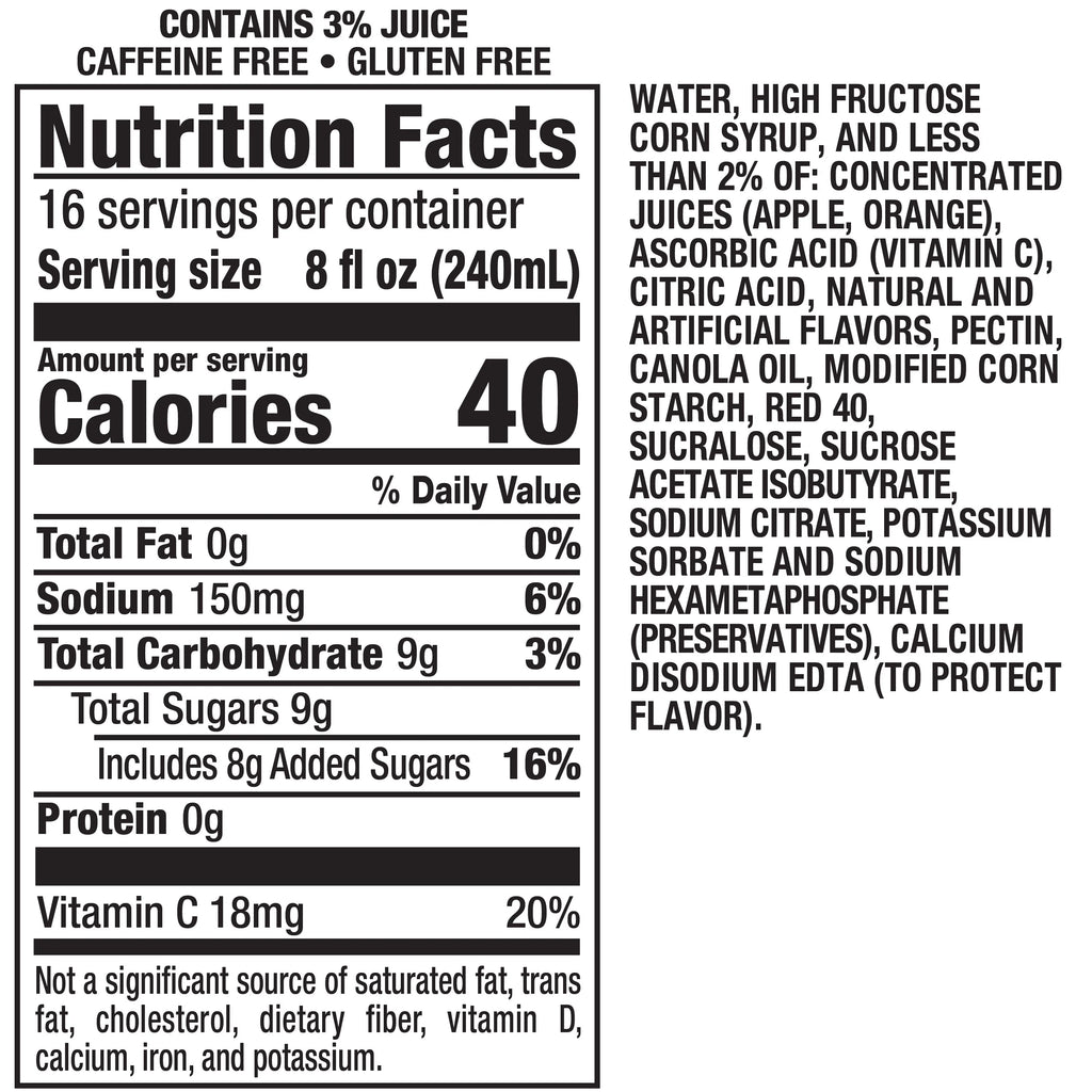 Surfin' Strawberry Citrus Juice, 1 Gal Bottle M6525