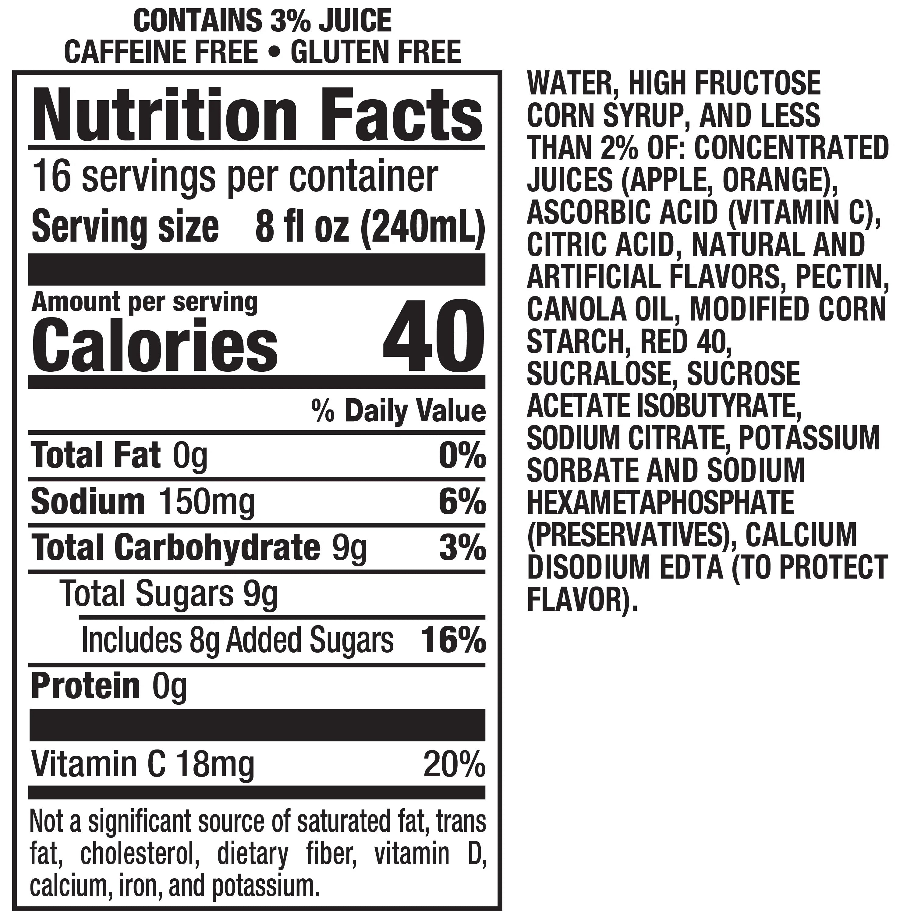 Surfin' Strawberry Citrus Juice, 1 Gal Bottle M6525