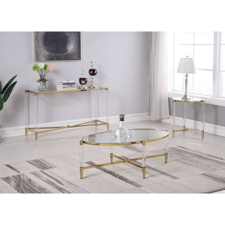 Rectangular Glass Top Sofa Table S666233