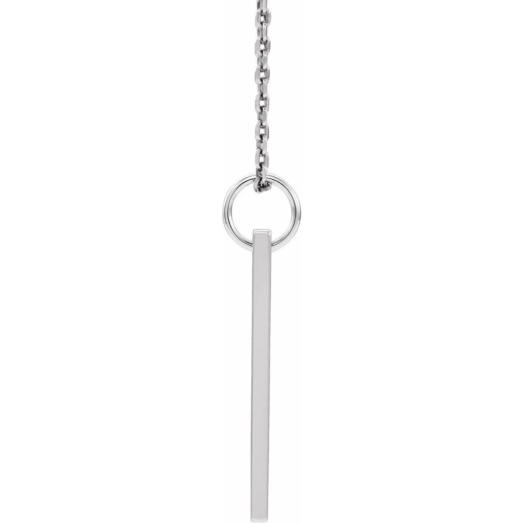 Polished .03 Carat Diamond Bar Necklace P258
