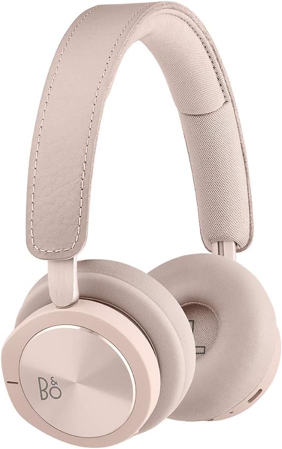 Pink Wireless Bluetooth On-Ear Headphones with Active Noise Cancellation and Microphone V58106
