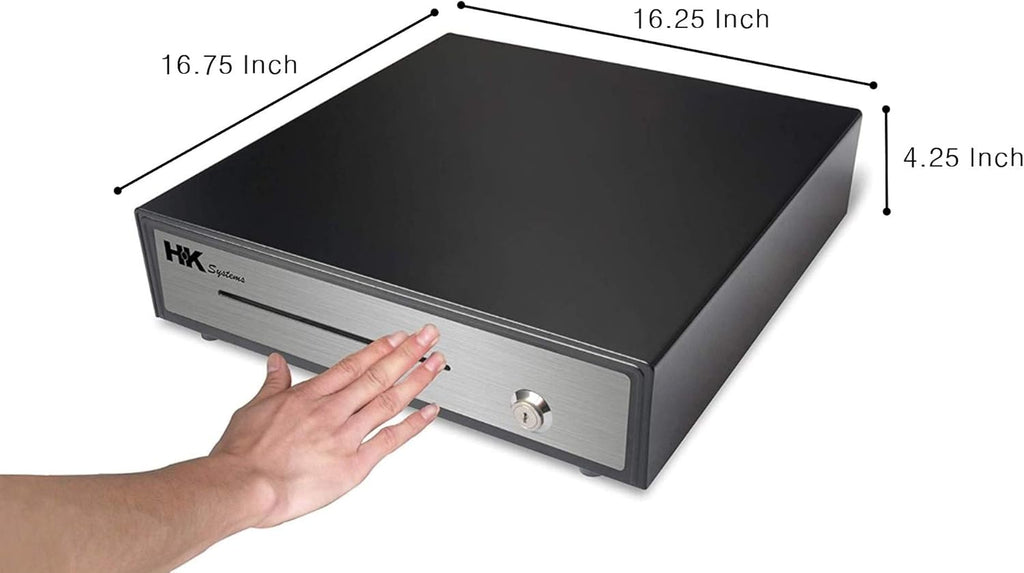 Heavy Duty Black Push Open Cash Drawer with Metal Bracket V7880