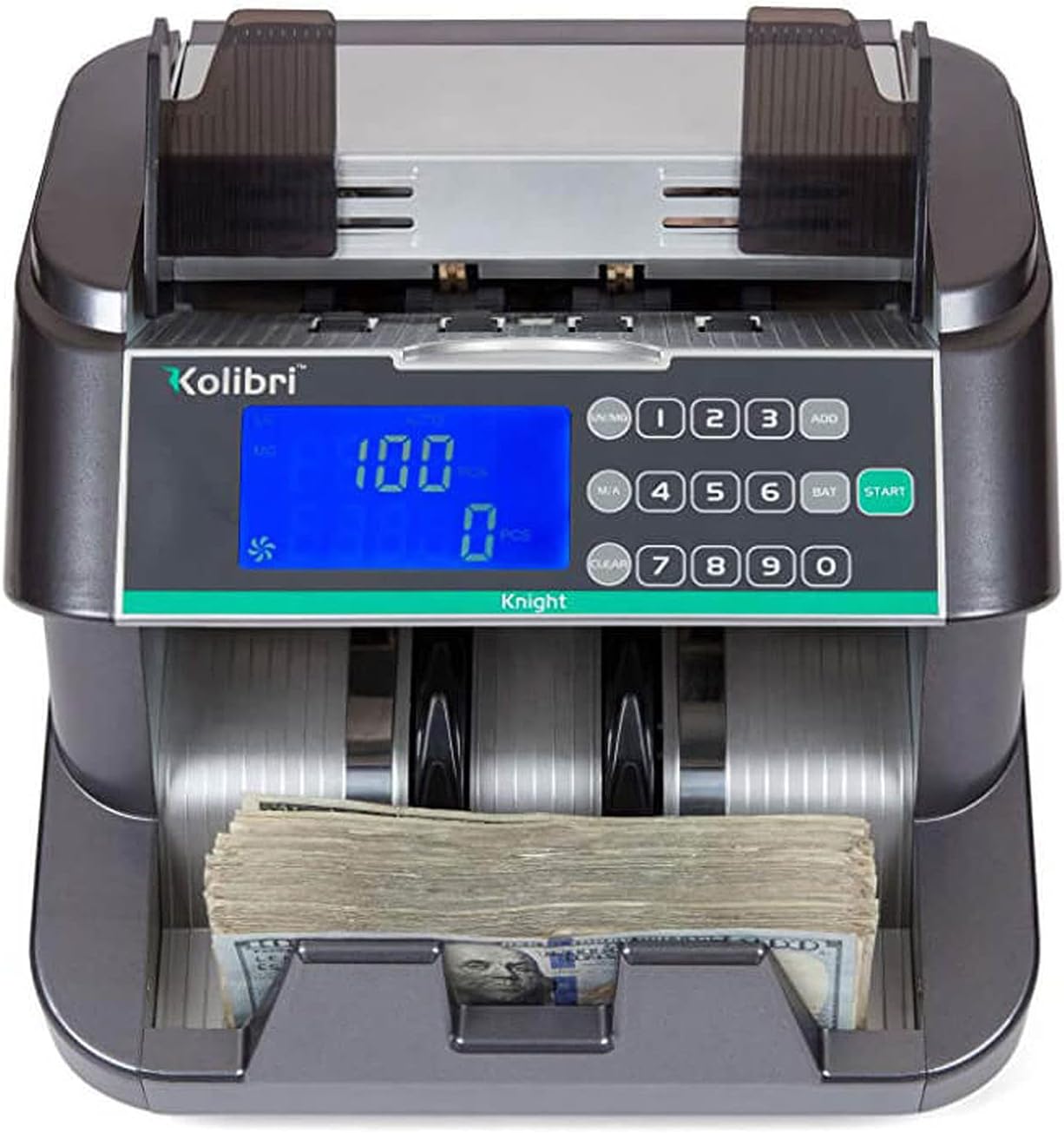 Money Bill Counting Machine with UV, MG, IR, HF, DB Counterfeit Detection, Top Loading Cash Counter, Speed 1,250 Notes/Min N913461