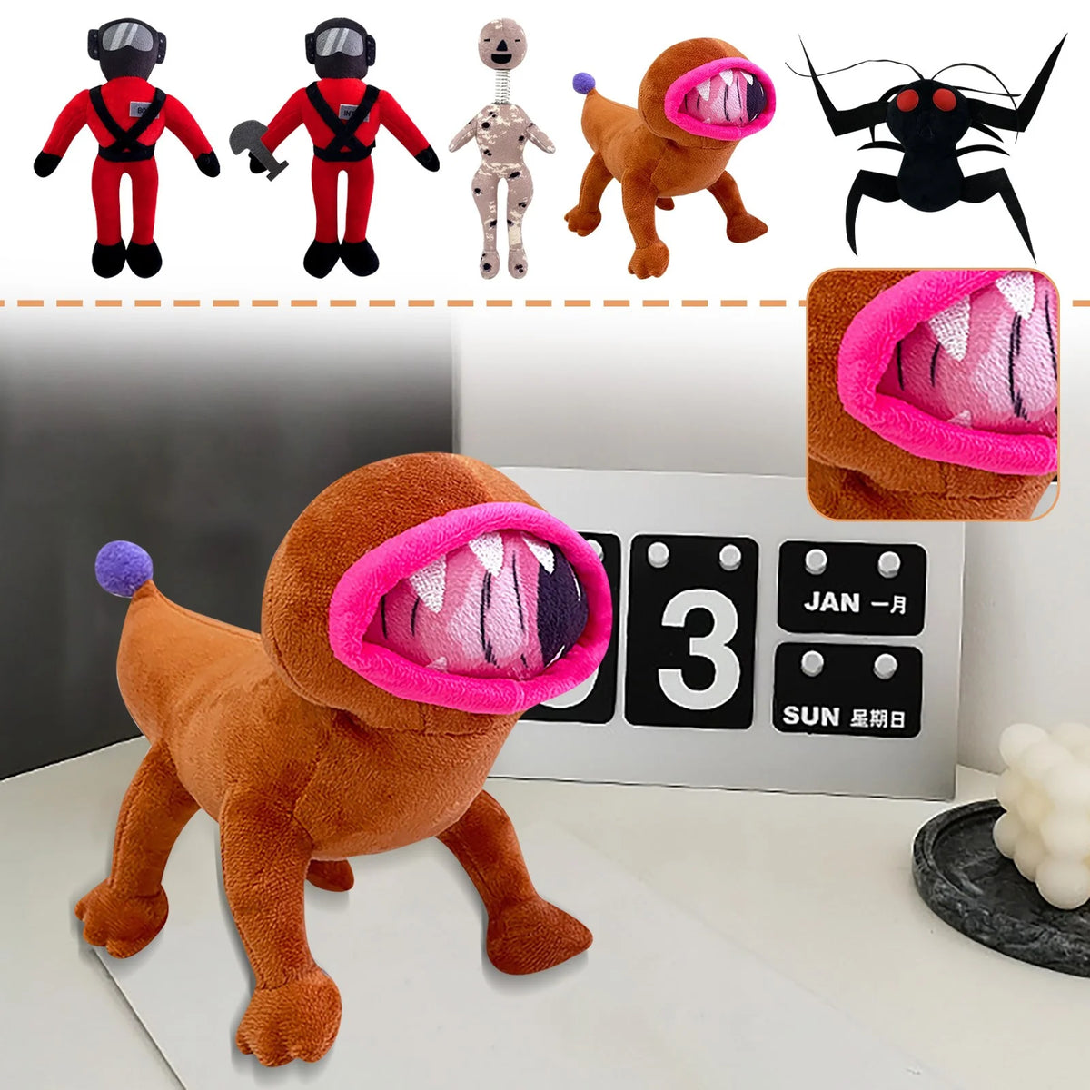 9.8" Coil-Head Plush Doll O9575