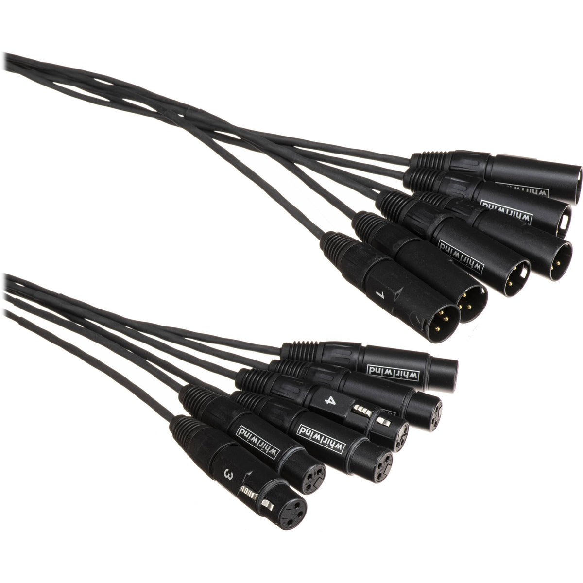 6-Channel XLR Female to XLR Male Fanout Snake Cable M4121