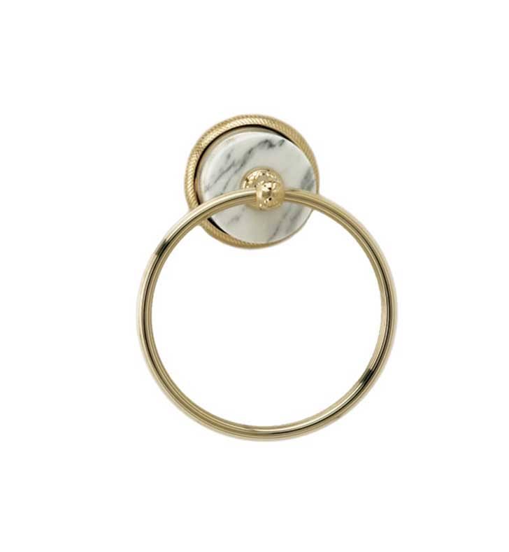 Satin Gold Wall Mount Towel Ring S42659
