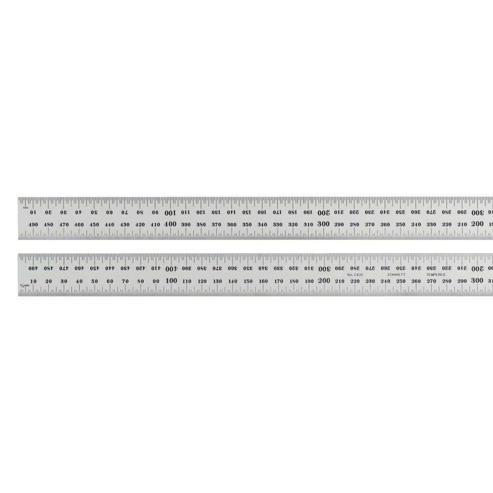 Steel Rule, Spring-Tempered, 500mm G362170