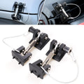 Aluminum Hood Latches Locking Kit, 1 Pair Black with 2 Keys G7973