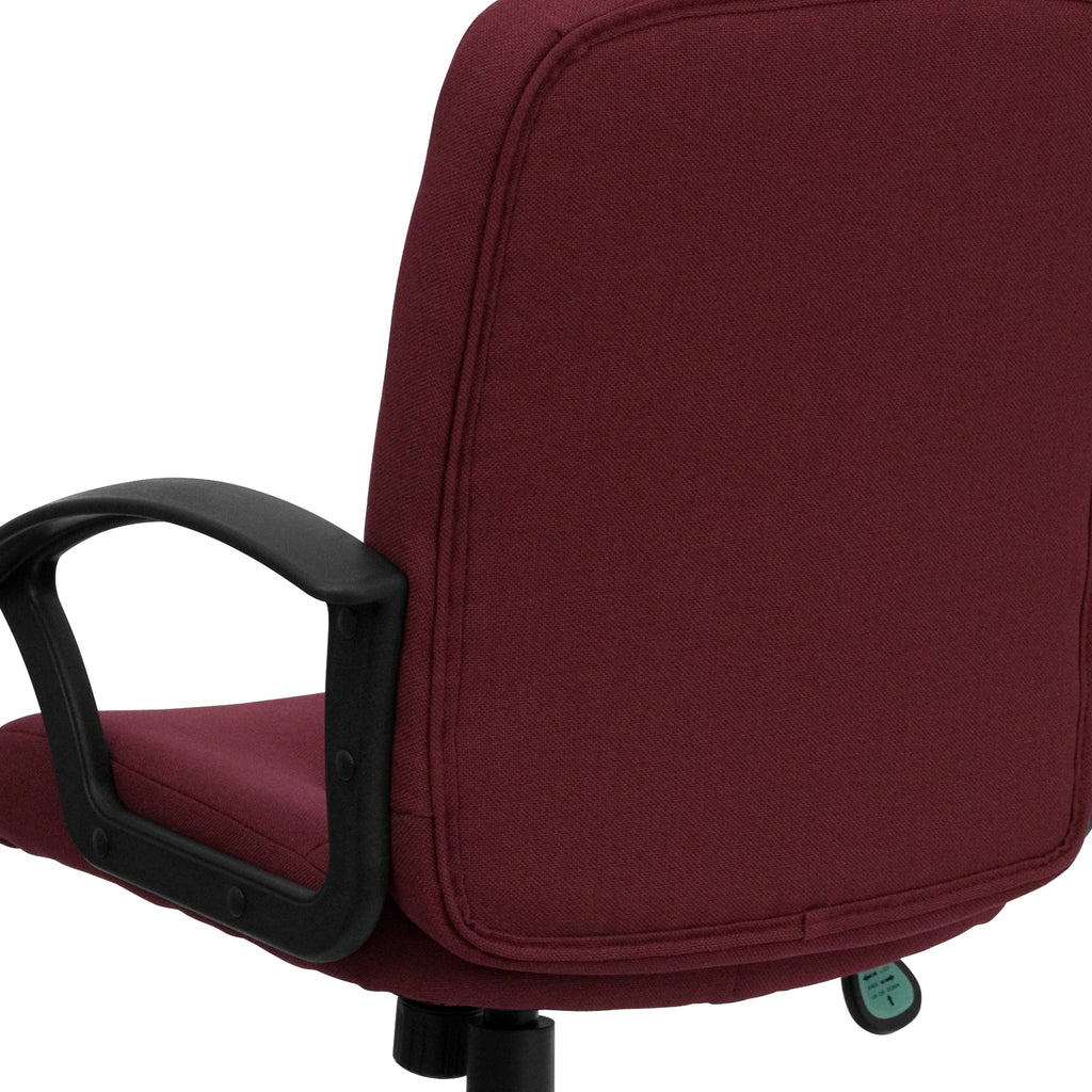 Navy Fabric Executive Swivel Office Chair with Nylon Arms S379