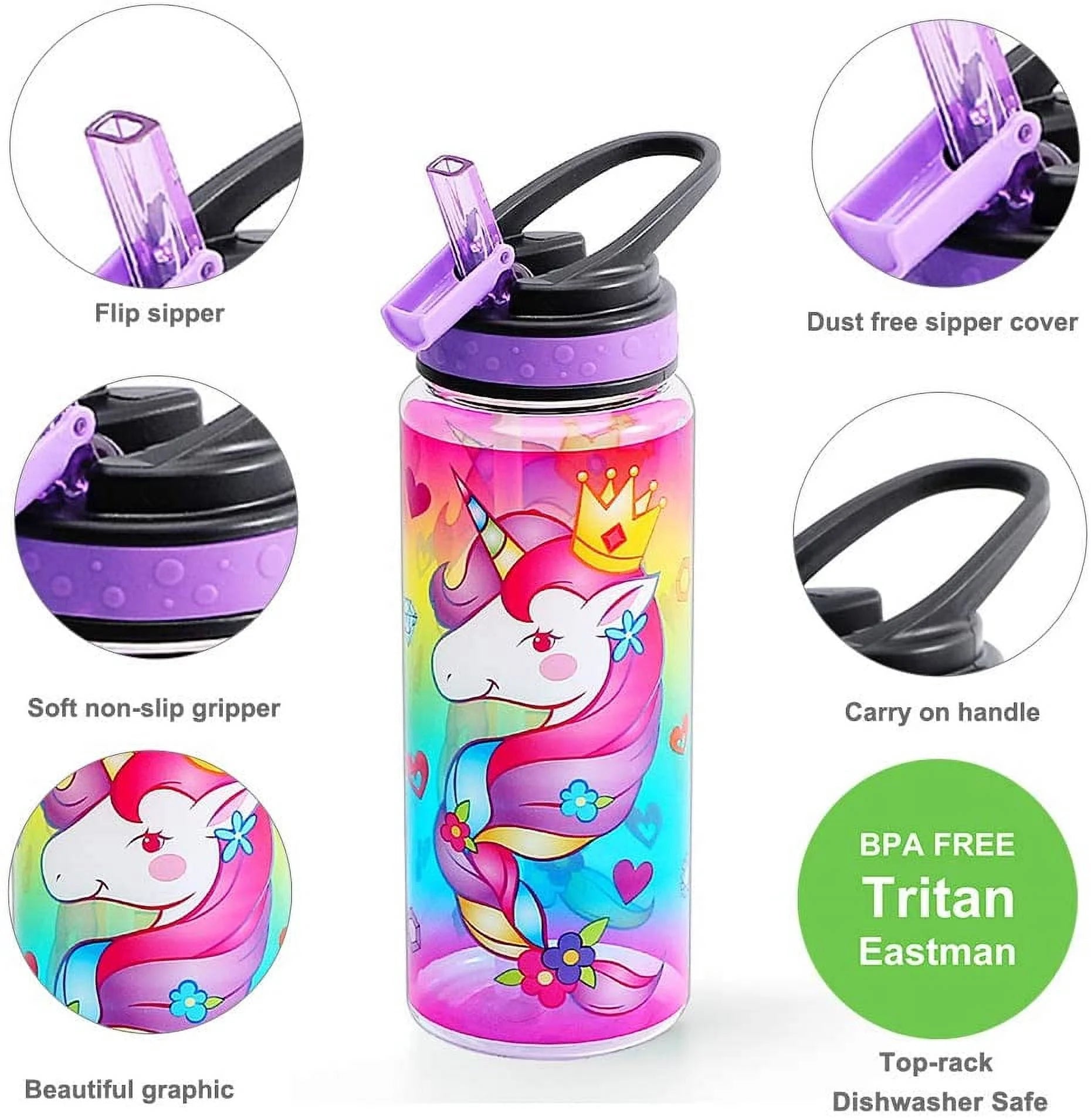 Unicorn 23oz Tritan Water Bottle with Straw I76573