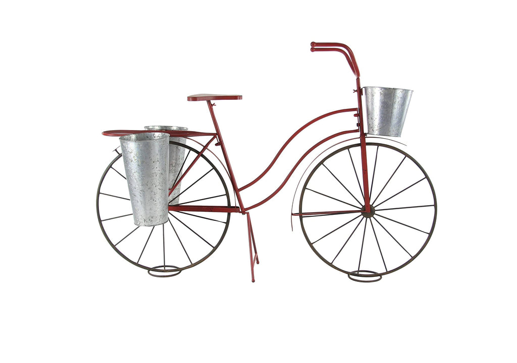 Vintage Red Bicycle Plant Stand V54828