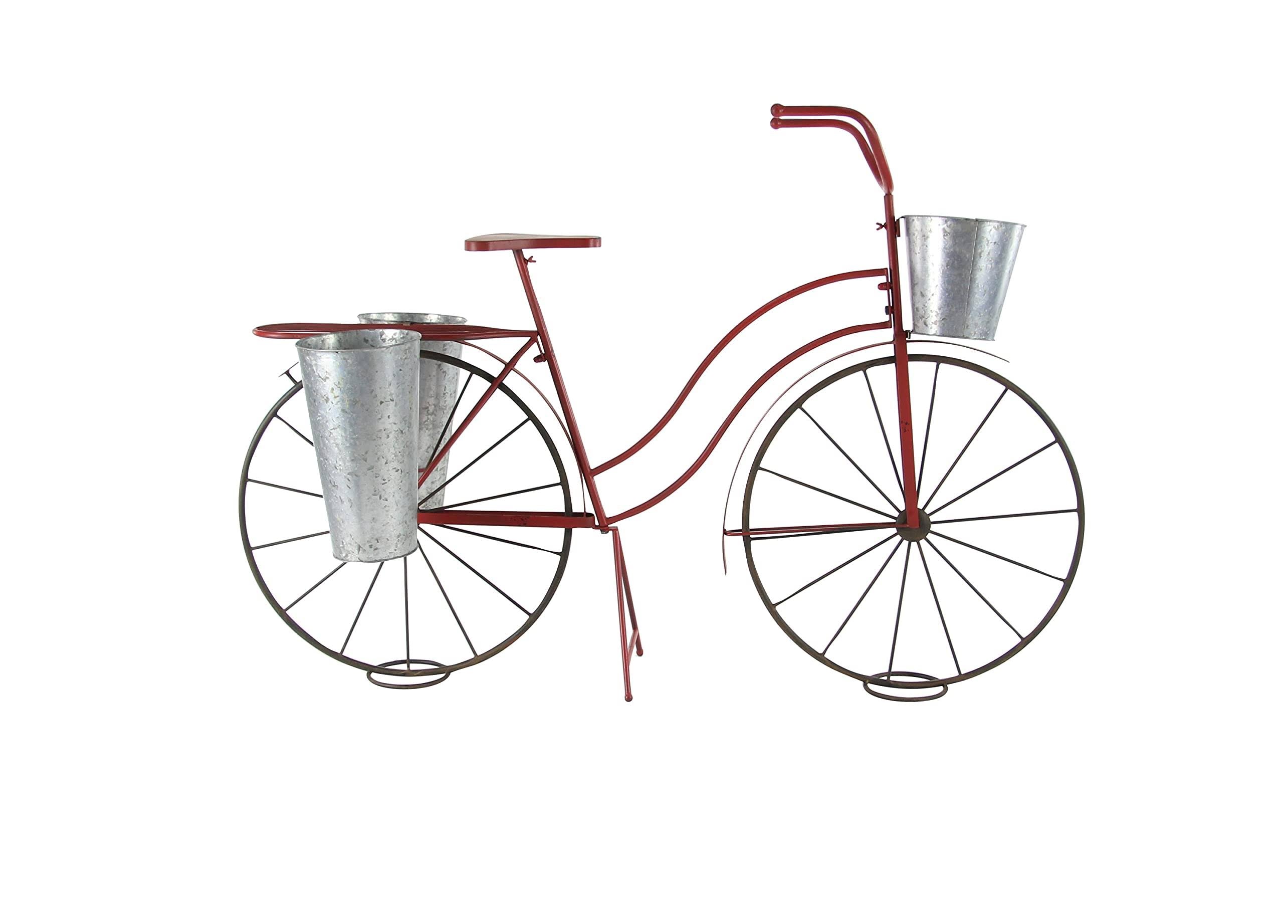 Vintage Red Bicycle Plant Stand V54828