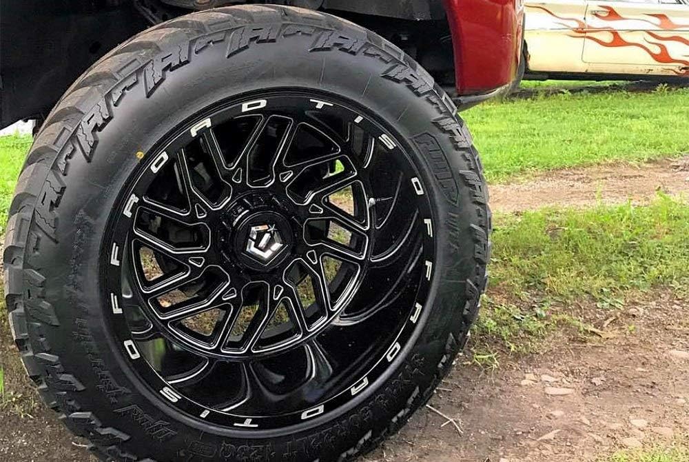 Black Wheel with Gloss CNC Milled Accents D110168