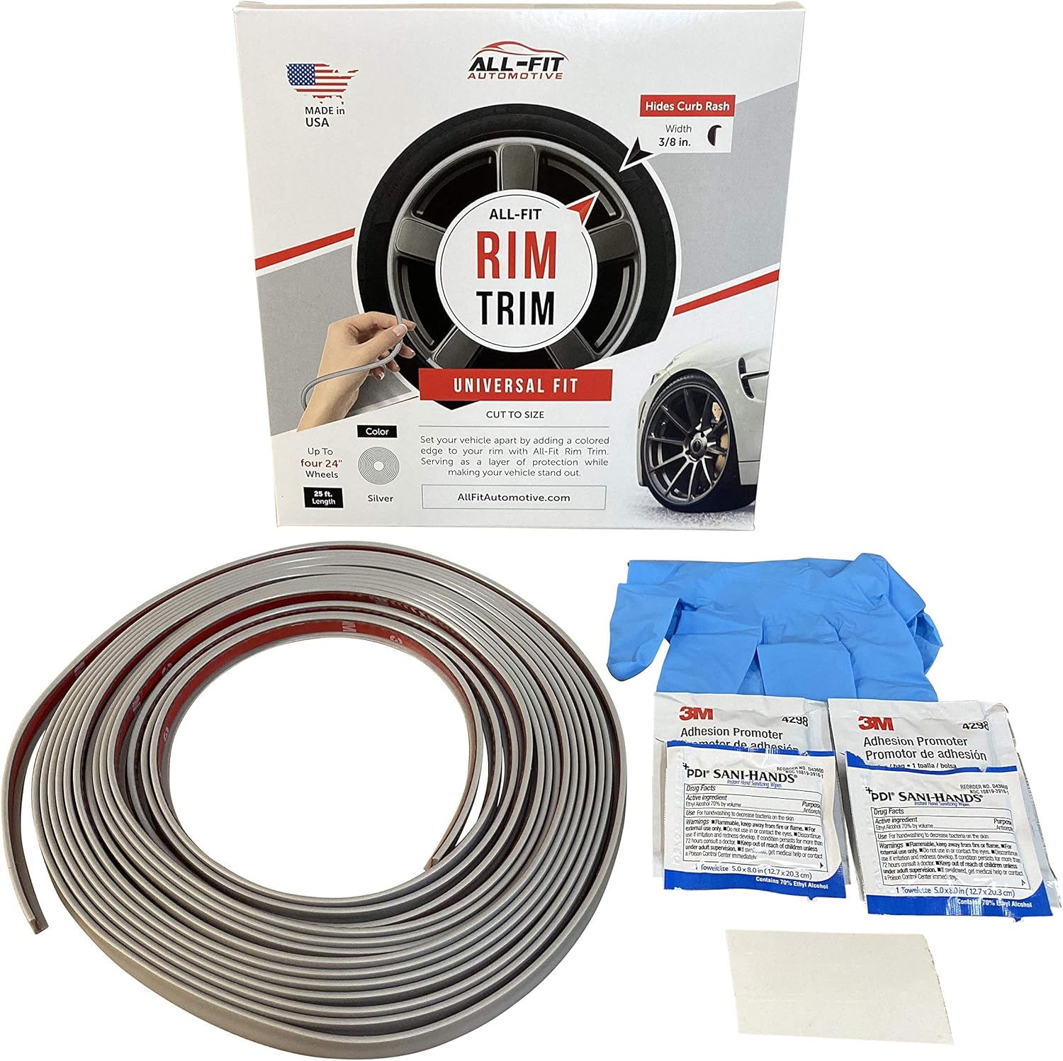 Black Universal Fit Wheel Protection Strips Pack of 2 O625