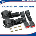 2 Pack Universal 3 Point Retractable Adjustable Car Seat Belt Lap Shoulder L63040