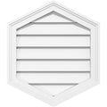 32x22W x 36x22H Vertical Peaked Surface Mount PVC Gable Vent 12/12 Pitch U7243
