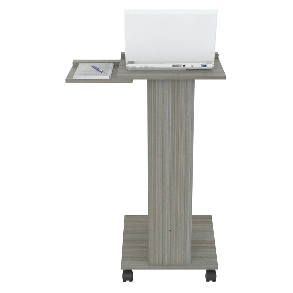 Smoke Oak Rolling Laptop Cart H3672
