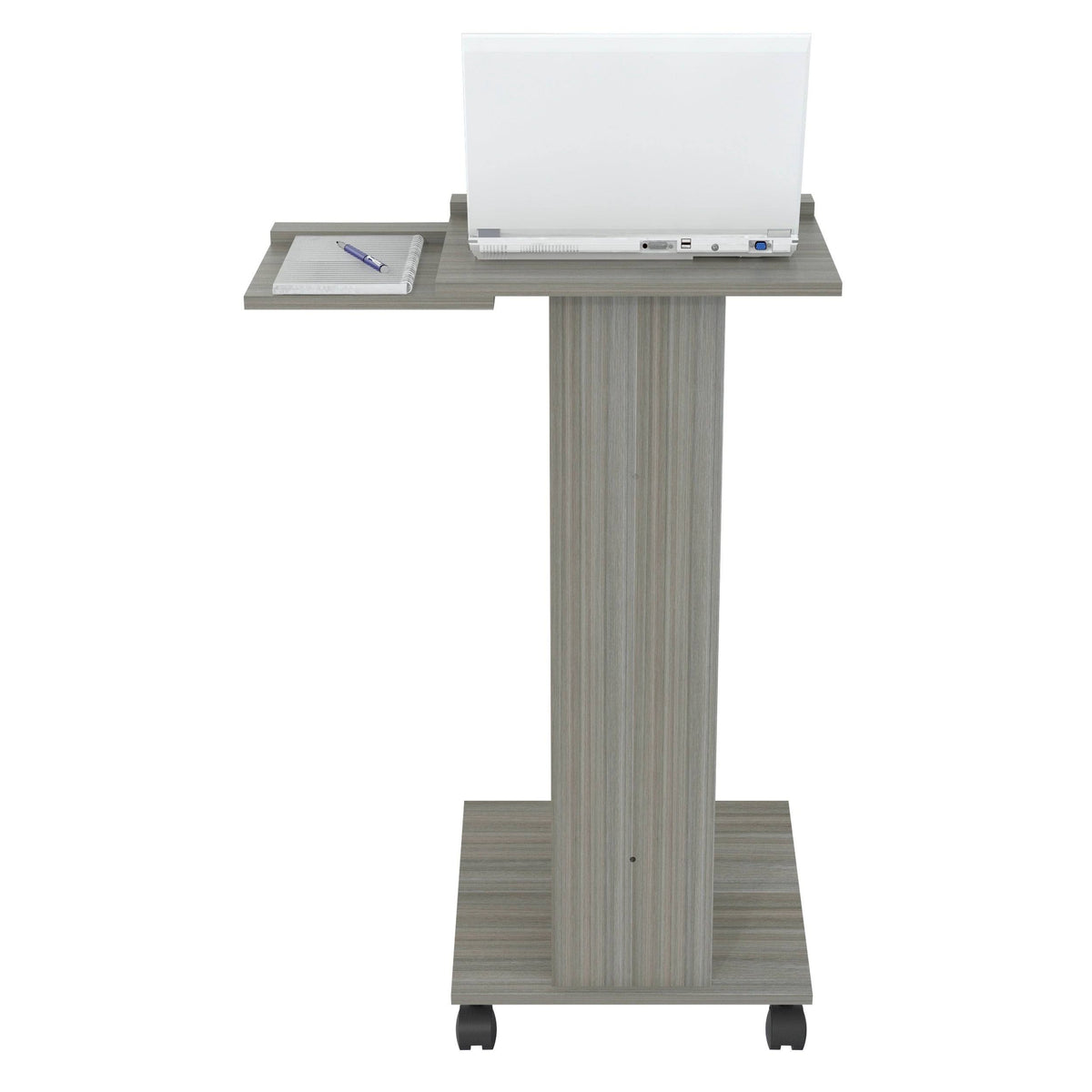 Smoke Oak Rolling Laptop Cart H3672