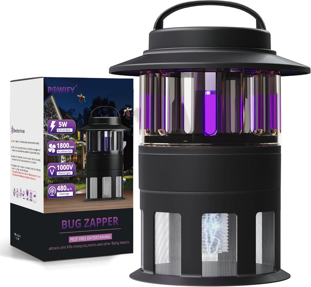 Mosquito Trap Indoor, Insect Trap for Flies, Gnat & Moth, Bug Zapper with 1000V Grid, Suction Fan, Pack of 2 X438673