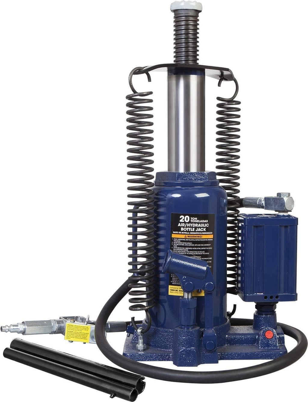 Blue Pneumatic Air Hydraulic Bottle Jack with Manual Hand Pump J936783