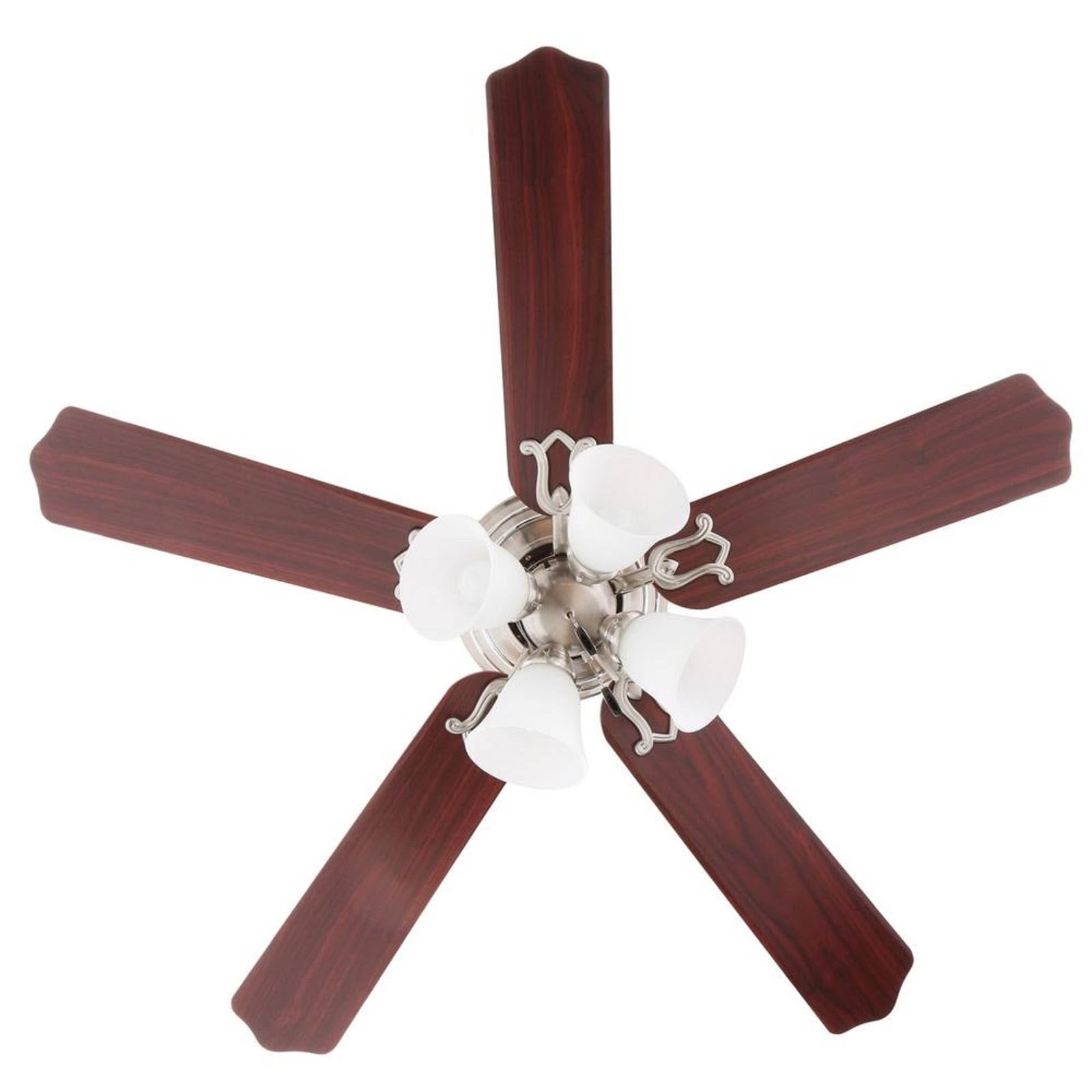 Brushed Nickel LED Ceiling Fan with Light Kit A910710