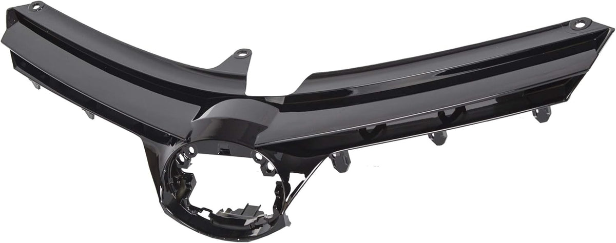 Black Front Bumper Upper Hood Grille Pack of 2 N55877