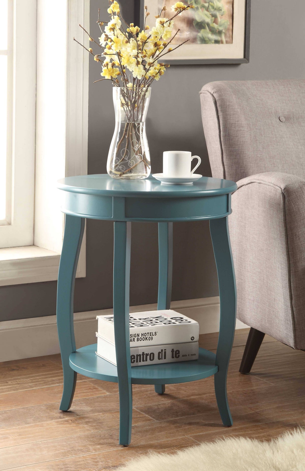Walnut Wood Veneer Side Table J552898