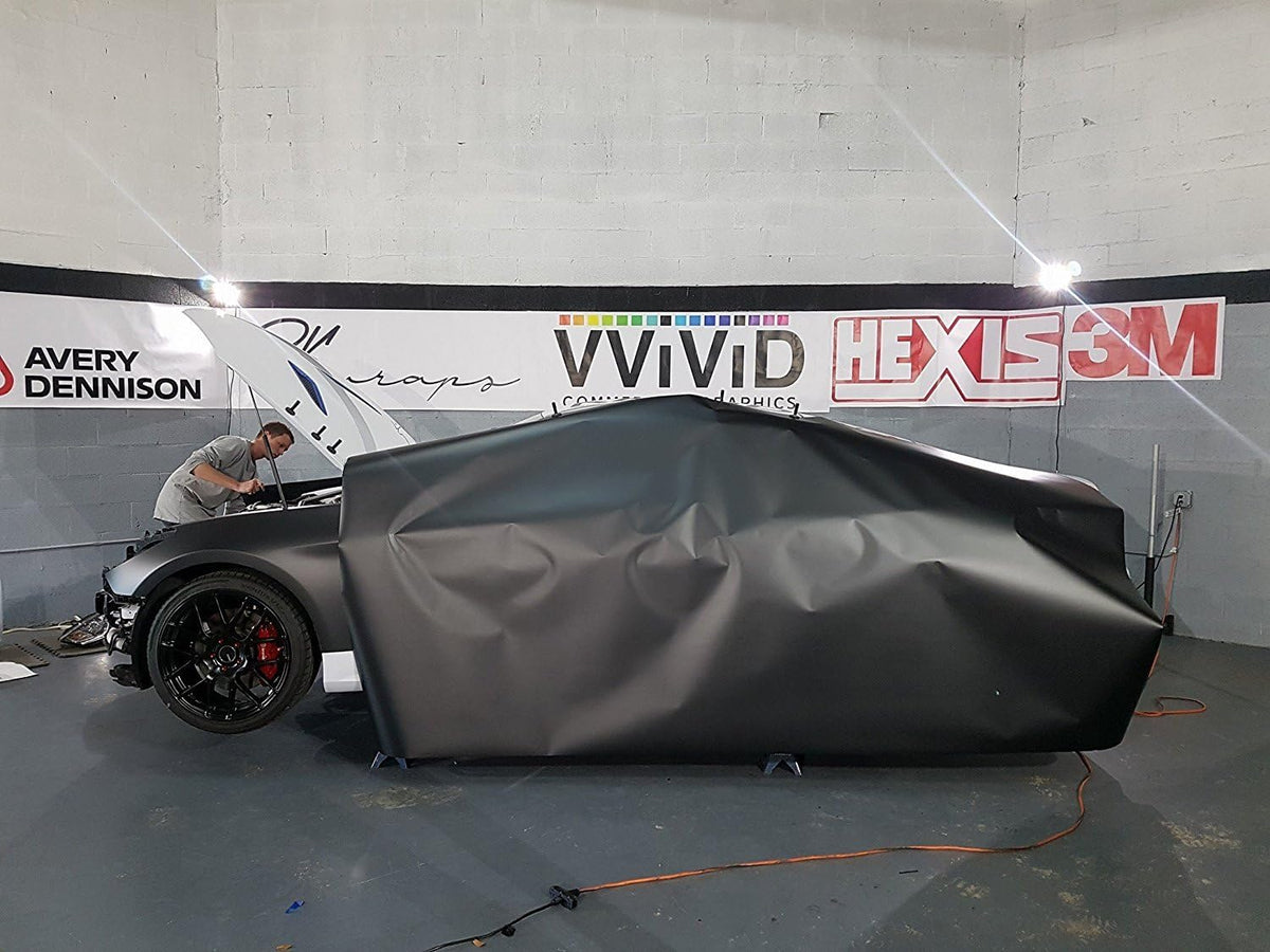 Matte Metallic Black Vinyl Wrap 6ft x 5ft Pack of 2 I207529