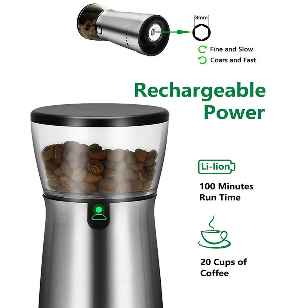 USB Charge Stainless Steel Coffee Grinder O56127