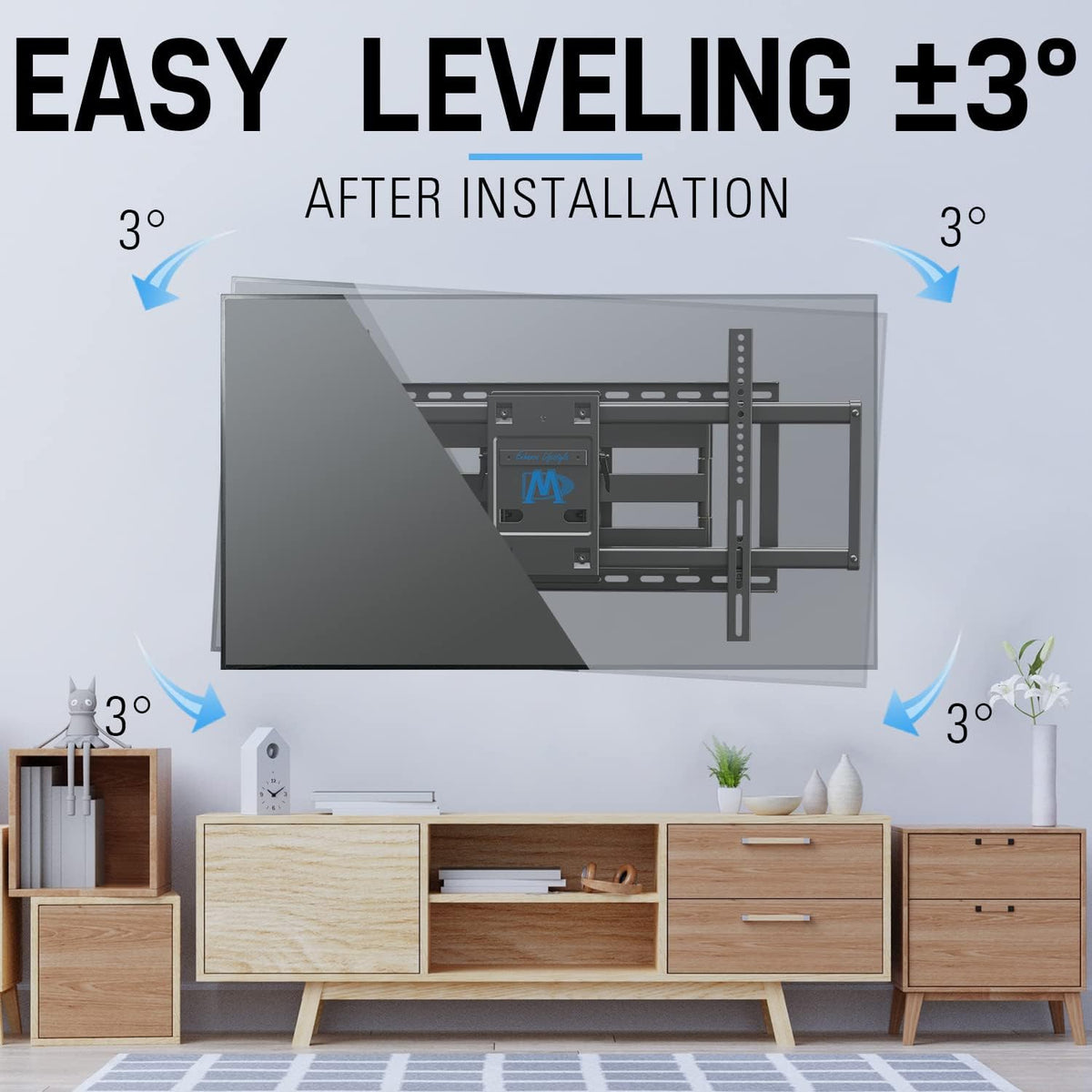 TV Wall Mount Full Motion for 42-84" TVs up to 132LBS, Max VESA 800x400mm D895287