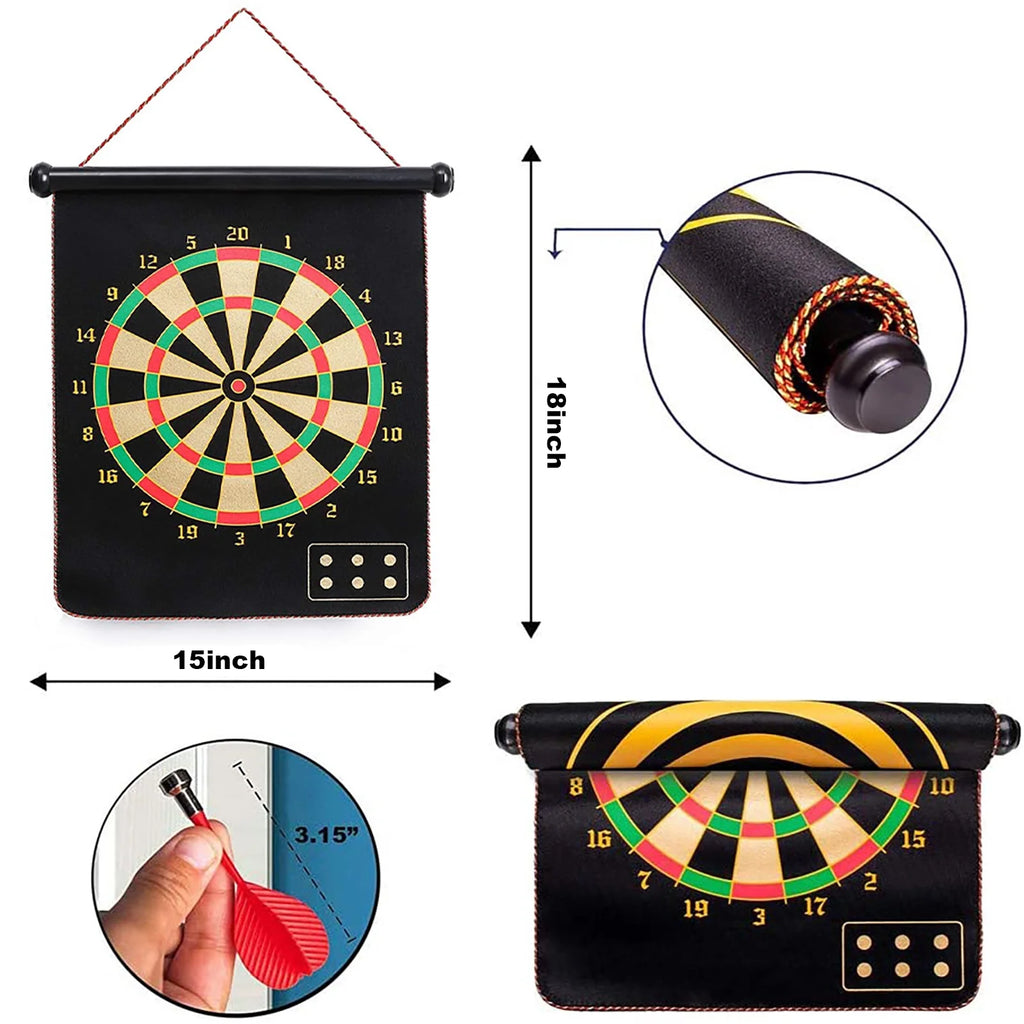 16 Magnetic Darts Double-Sided Dart Board Game Q901