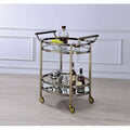 Brushed Bronze Bar Cart F1886
