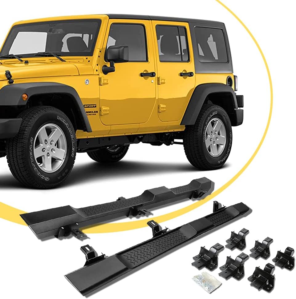 Running Boards for 2007-2018 Jeep Wrangler JK 4 Door Side Step Armor Blade Nerf Bars Rock Sliders Rail Step Z373684