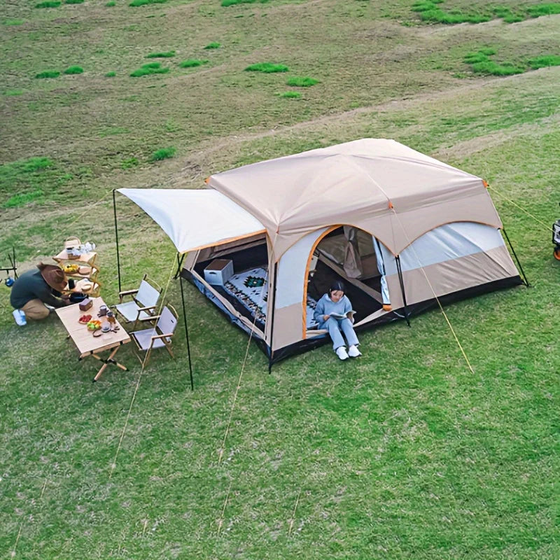 10-Person All-Season Rainproof Camping Tent with 2 Bedrooms Z77036