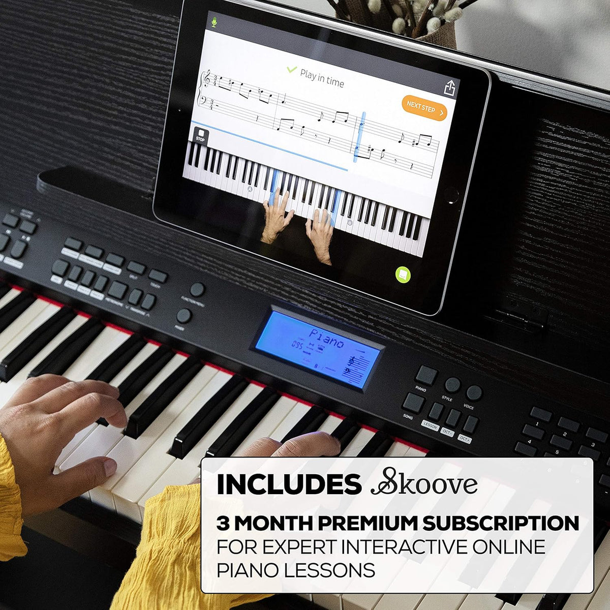 88-Key Digital Piano with Velocity-Sensitive Keys and Built-In Speakers K668591