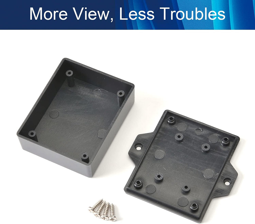 Black ABS Plastic Junction Box with Ear G66594