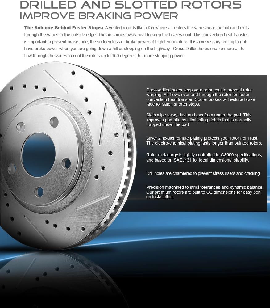 FRONT 295mm 6 Lug Rotors + Brake Pads + Clips I481